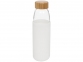 Стеклянная спортивная бутылка «Kai», белый, стекло, силикон, дерево - 3
