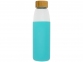 Стеклянная спортивная бутылка «Kai», мятный, стекло, силикон, дерево - 1