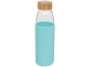 Стеклянная спортивная бутылка «Kai», мятный, стекло, силикон, дерево - 3