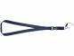 Шнурок «Sagan» с отстегивающейся пряжкой и держателем для телефона, темно-синий, полиэстер - 3