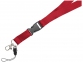 Шнурок «Sagan» с отстегивающейся пряжкой и держателем для телефона, красный, полиэстер - 2