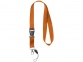 Шнурок «Sagan» с отстегивающейся пряжкой и держателем для телефона, оранжевый, полиэстер - 1