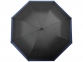 Зонт-трость выдвижной, черный/темно-синий, эпонж полиэстер - 1