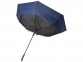 Зонт-трость выдвижной, черный/темно-синий, эпонж полиэстер - 3