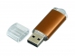 USB 2.0- флешка на 16 Гб с прозрачным колпачком, коричневый - 1
