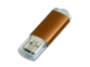 USB 2.0- флешка на 16 Гб с прозрачным колпачком, коричневый - 2