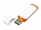 USB 2.0- флешка на 16 Гб с цветными вставками, белый/оранжевый - 1