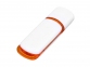 USB 2.0- флешка на 16 Гб с цветными вставками, белый/оранжевый - 2
