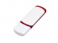 USB 2.0- флешка на 16 Гб с цветными вставками, белый/красный - 2