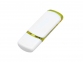 USB 2.0- флешка на 16 Гб с цветными вставками, белый/желтый - 2