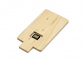 USB 2.0- флешка на 16 Гб в виде деревянной карточки с выдвижным механизмом, натуральный - 2