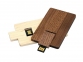 USB 2.0- флешка на 16 Гб в виде деревянной карточки с выдвижным механизмом, натуральный - 3