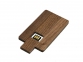 USB 2.0- флешка на 16 Гб в виде деревянной карточки с выдвижным механизмом, коричневый - 2