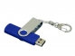 USB 2.0- флешка на 16 Гб с поворотным механизмом и дополнительным разъемом Micro USB, синий/серебристый - 2
