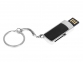 USB 2.0- флешка на 16 Гб с выдвижным механизмом и мини чипом, серебристый/черный - 1