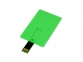 USB 2.0- флешка на 16 Гб в виде пластиковой карты, зеленый - 1