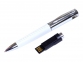 USB 2.0- флешка на 16 Гб в виде ручки с мини чипом, белый/серебристый - 1