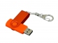 USB 2.0- флешка промо на 16 Гб с поворотным механизмом и однотонным металлическим клипом, оранжевый - 2