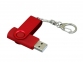 USB 2.0- флешка промо на 16 Гб с поворотным механизмом и однотонным металлическим клипом, красный - 2