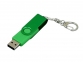 USB 2.0- флешка промо на 16 Гб с поворотным механизмом и однотонным металлическим клипом, зеленый - 1