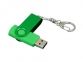 USB 2.0- флешка промо на 16 Гб с поворотным механизмом и однотонным металлическим клипом, зеленый - 2