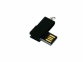USB 2.0- флешка мини на 16 Гб с мини чипом в цветном корпусе, черный - 2