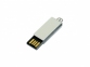 USB 2.0- флешка мини на 16 Гб с мини чипом в цветном корпусе, серебристый - 1