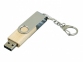 USB 2.0- флешка промо на 16 Гб с поворотным механизмом, натуральный/серебристый - 1