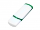 USB 2.0- флешка на 32 Гб с цветными вставками, белый/зеленый - 2