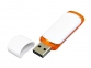 USB 2.0- флешка на 32 Гб с цветными вставками, белый/оранжевый - 1