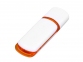 USB 2.0- флешка на 32 Гб с цветными вставками, белый/оранжевый - 2