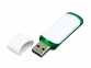 USB 2.0- флешка на 64 Гб с цветными вставками, белый/зеленый - 1