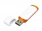 USB 2.0- флешка на 64 Гб с цветными вставками, белый/оранжевый - 1