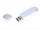 USB 2.0- флешка промо на 64 Гб овальной формы, серебристый/прозрачный - 1