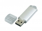 USB 2.0- флешка на 32 Гб с прозрачным колпачком, серебристый - 1