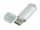 USB 2.0- флешка на 64 Гб с прозрачным колпачком, серебристый - 1