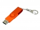 USB 2.0- флешка промо на 32 Гб с поворотным механизмом и однотонным металлическим клипом, оранжевый - 1
