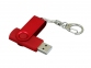 USB 2.0- флешка промо на 32 Гб с поворотным механизмом и однотонным металлическим клипом, красный - 2