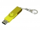 USB 2.0- флешка промо на 32 Гб с поворотным механизмом и однотонным металлическим клипом, желтый - 1