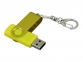 USB 2.0- флешка промо на 32 Гб с поворотным механизмом и однотонным металлическим клипом, желтый - 2