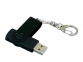 USB 2.0- флешка промо на 64 Гб с поворотным механизмом и однотонным металлическим клипом, черный - 2
