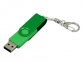 USB 2.0- флешка промо на 64 Гб с поворотным механизмом и однотонным металлическим клипом, зеленый - 1