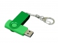 USB 2.0- флешка промо на 64 Гб с поворотным механизмом и однотонным металлическим клипом, зеленый - 2
