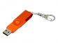 USB 2.0- флешка промо на 64 Гб с поворотным механизмом и однотонным металлическим клипом, оранжевый - 1
