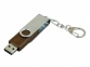 USB 2.0- флешка промо на 64 Гб с поворотным механизмом, коричневый/серебристый - 1