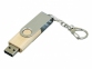 USB 2.0- флешка промо на 64 Гб с поворотным механизмом, натуральный/серебристый - 1