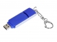 USB 2.0- флешка промо на 64 Гб с прямоугольной формы с выдвижным механизмом, синий/серебристый - 1