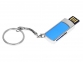USB 2.0- флешка на 32 Гб с выдвижным механизмом и мини чипом, серебристый/синий - 1