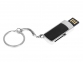 USB 2.0- флешка на 64 Гб с выдвижным механизмом и мини чипом, серебристый/черный - 1