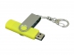 USB 2.0- флешка на 16 Гб с поворотным механизмом и дополнительным разъемом Micro USB, желтый/серебристый - 2